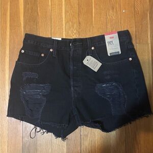 Levi's Women's Black Denim Shorts